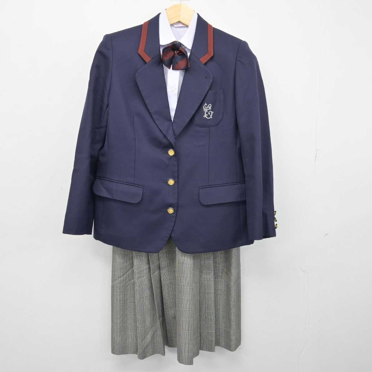 【中古】和歌山県 智辯学園和歌山高等学校 女子制服 4点 (ブレザー・シャツ・スカート) sf047951