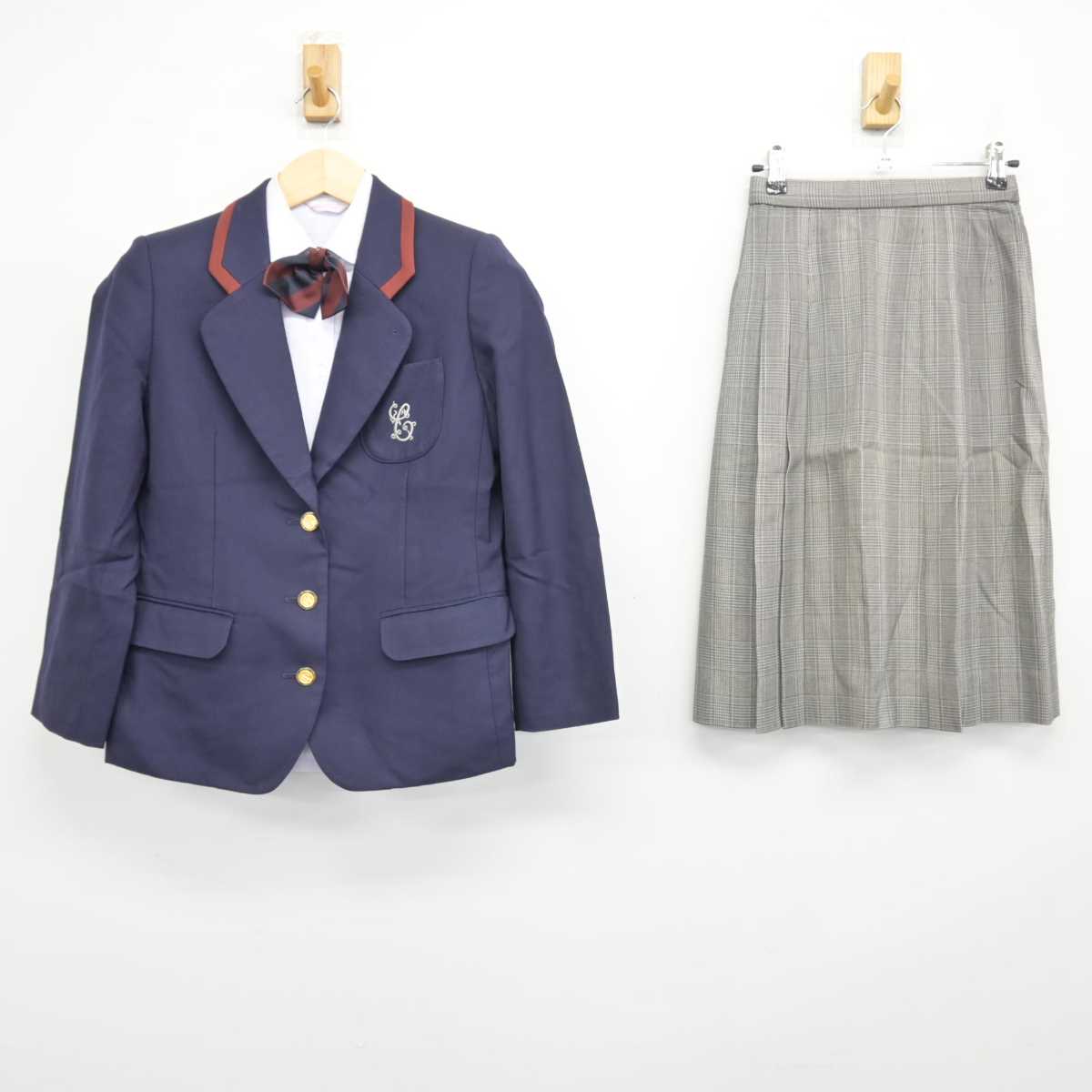 【中古】和歌山県 智辯学園和歌山高等学校 女子制服 4点 (ブレザー・シャツ・スカート) sf047954