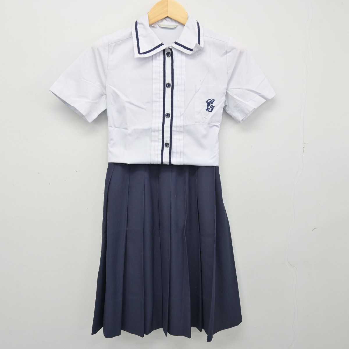 【中古】和歌山県 智辯学園和歌山高等学校 女子制服 2点 (シャツ・スカート) sf047955