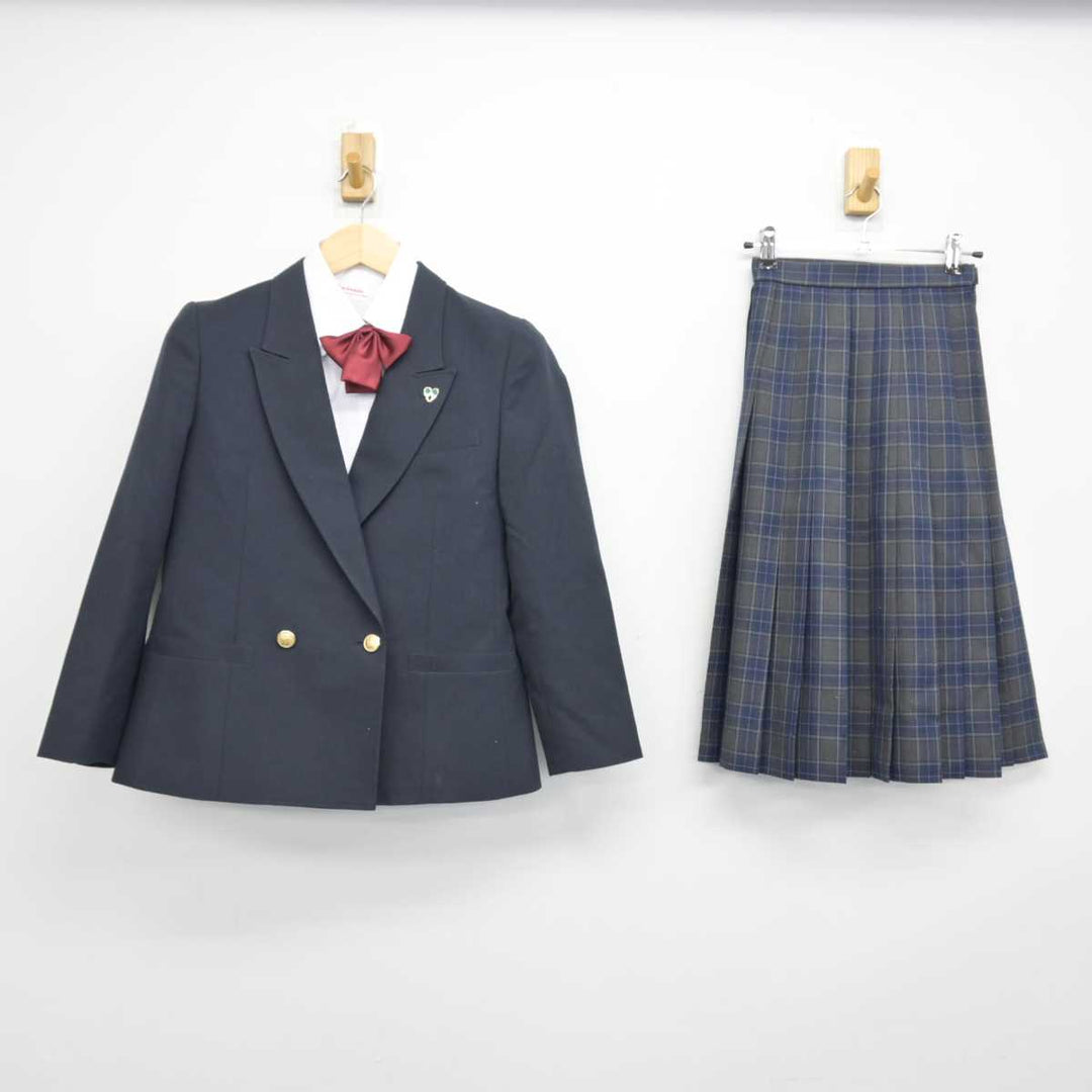 中古】神奈川県 麻生中学校 女子制服 4点 (ブレザー・シャツ・スカート  