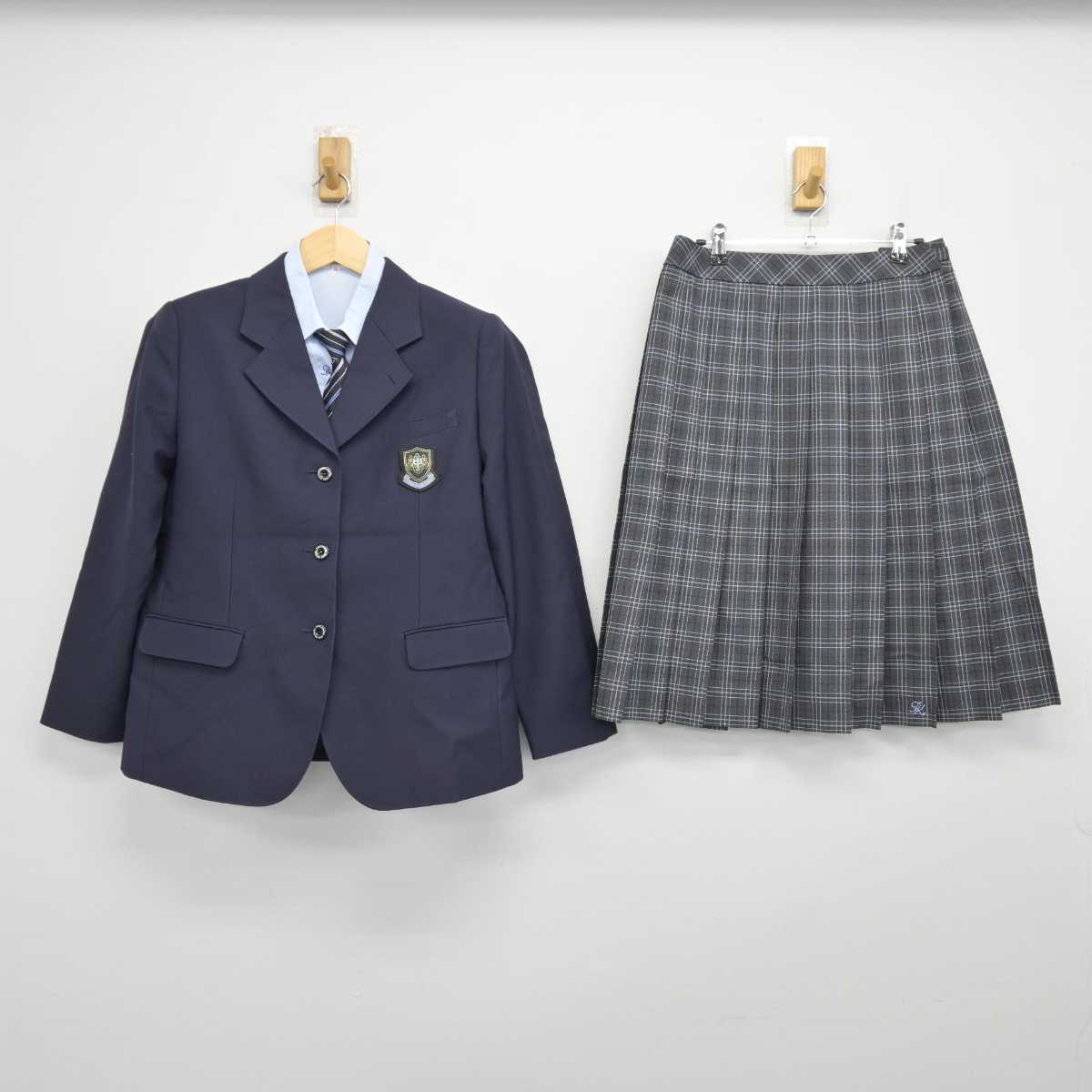 【中古】兵庫県 東光中学校 女子制服 4点 (ブレザー・シャツ・スカート) sf047970