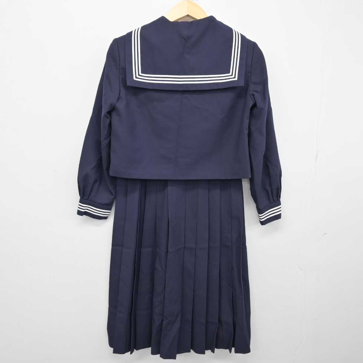 中古】兵庫県 武庫川女子大学附属高等学校 女子制服 3点 (セーラー服・スカート) sf047978 | 中古制服通販パレイド