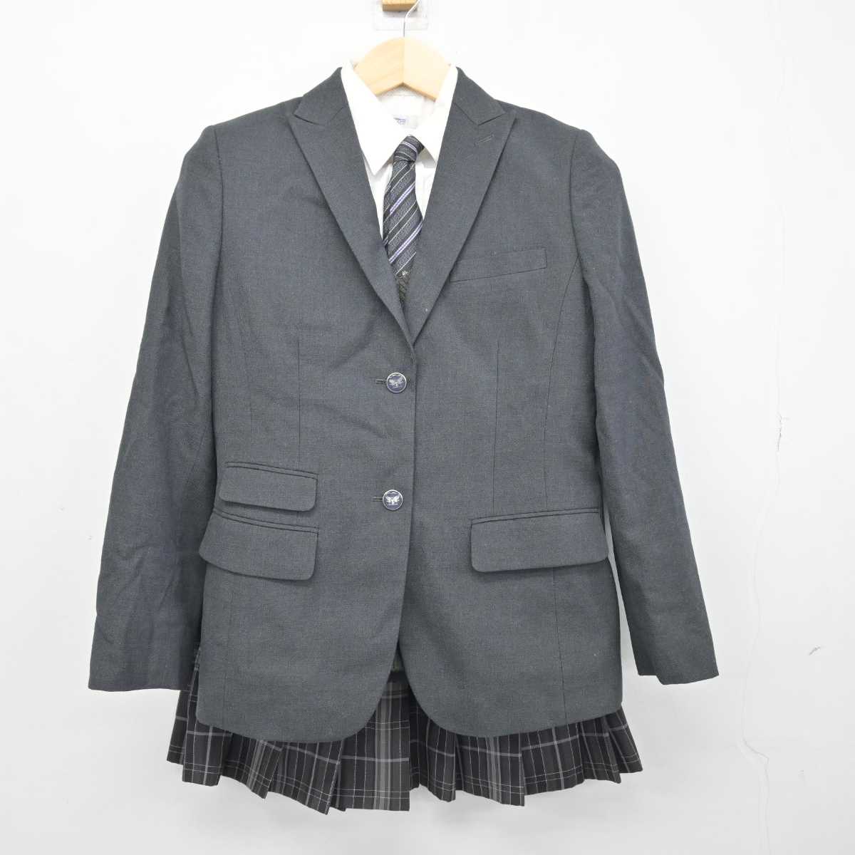 【中古】宮城県 東北高等学校 女子制服 5点 (ブレザー・シャツ・ニット・スカート) sf047980