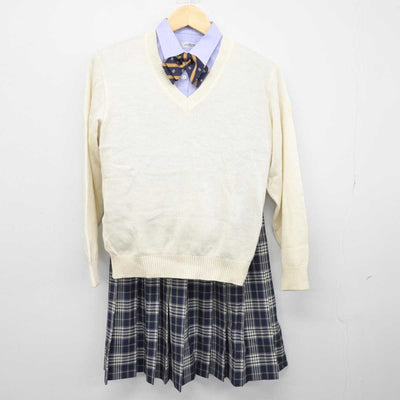 【中古】東京都 東海大学付属高輪台高等学校 女子制服 4点 (シャツ・ニット・スカート) sf047983