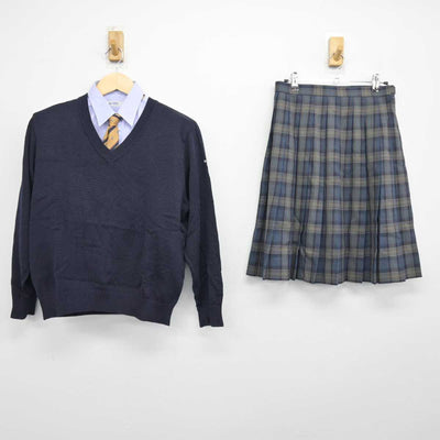 【中古】東京都 東海大学付属高輪台高等学校 女子制服 4点 (シャツ・ニット・スカート) sf047984