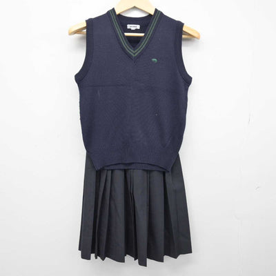 【中古】神奈川県 大津中学校 女子制服 2点 (ニットベスト・スカート) sf047986