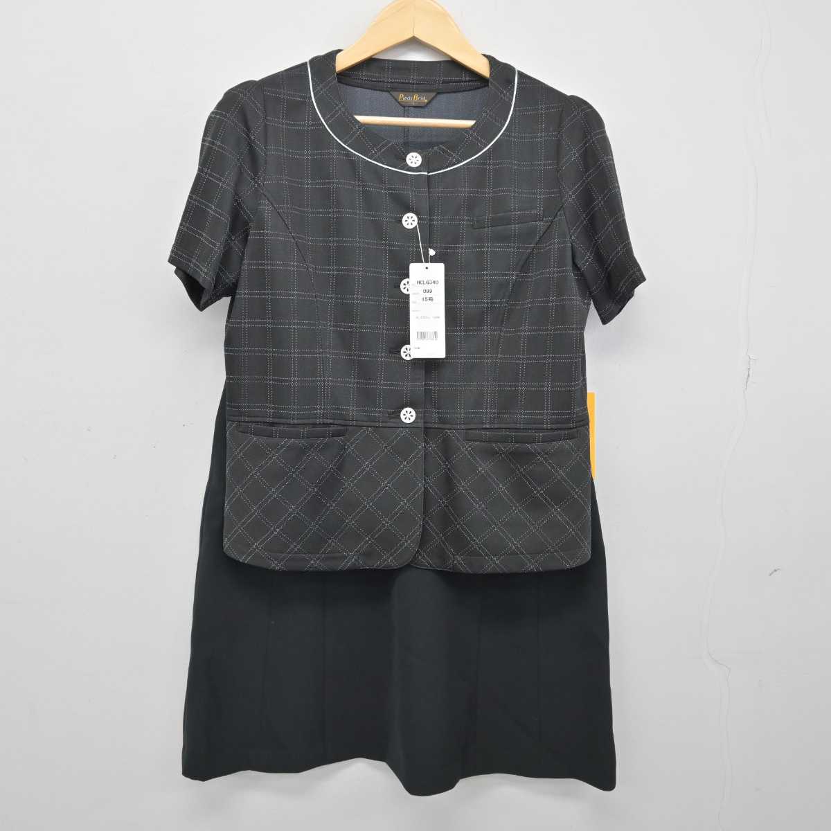 【中古】 事務服 女子制服 2点 (シャツ・スカート) sf047991