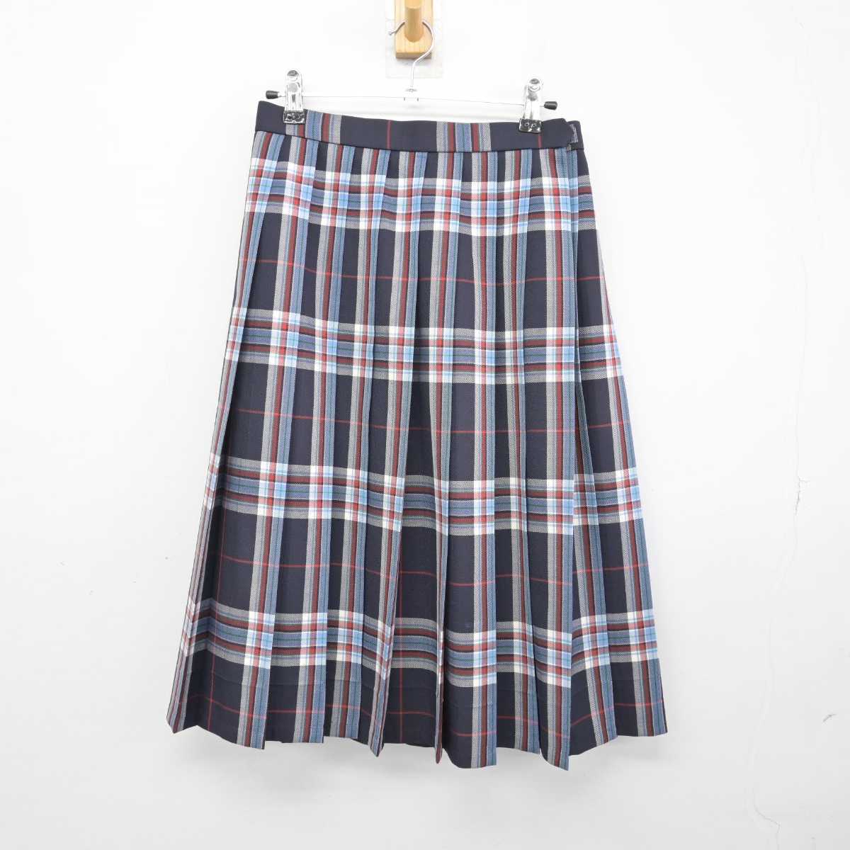 【中古】大阪府 四條畷学園中学校 女子制服 3点 (ニット・シャツ・スカート) sf048004