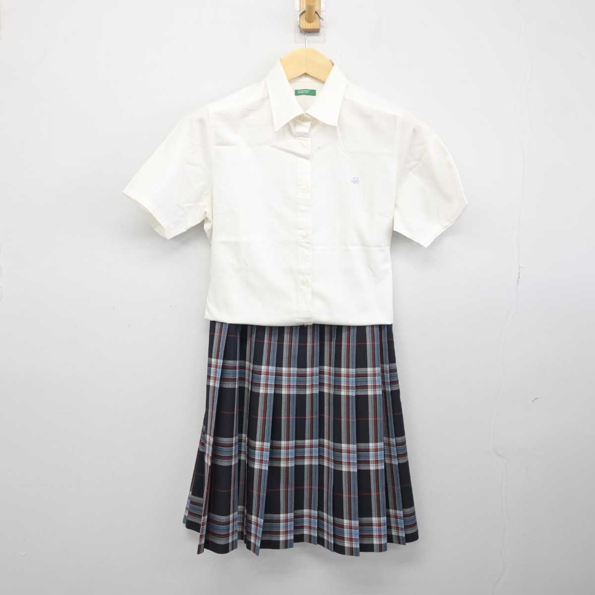 【中古】大阪府 四條畷学園中学校 女子制服 3点 (シャツ・スカート) sf048013