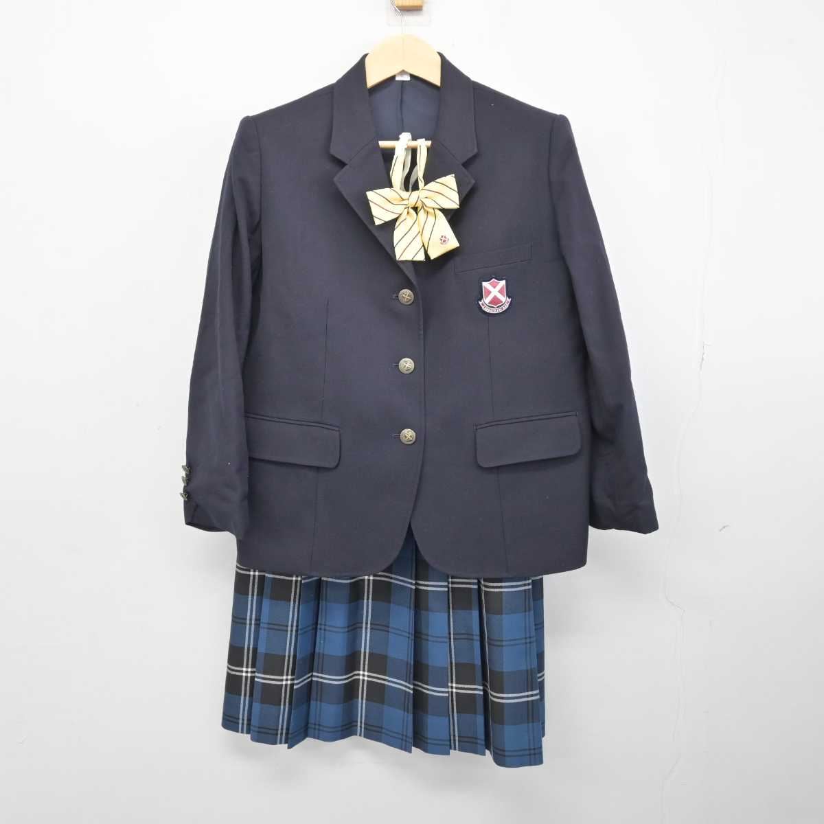 【中古】大阪府 桃山学院中学校高等学校 女子制服 3点 (ブレザー・スカート) sf048015