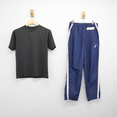 【中古】滋賀県 守山市立守山中学校/陸上部ユニフォーム 男子制服 2点 (シャツ・ジャージ 下) sf048025