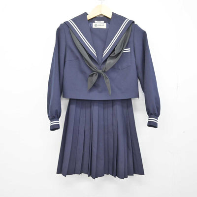 【中古】岐阜県 各務原市立那加中学校 女子制服 3点 (セーラー服・スカート) sf048037