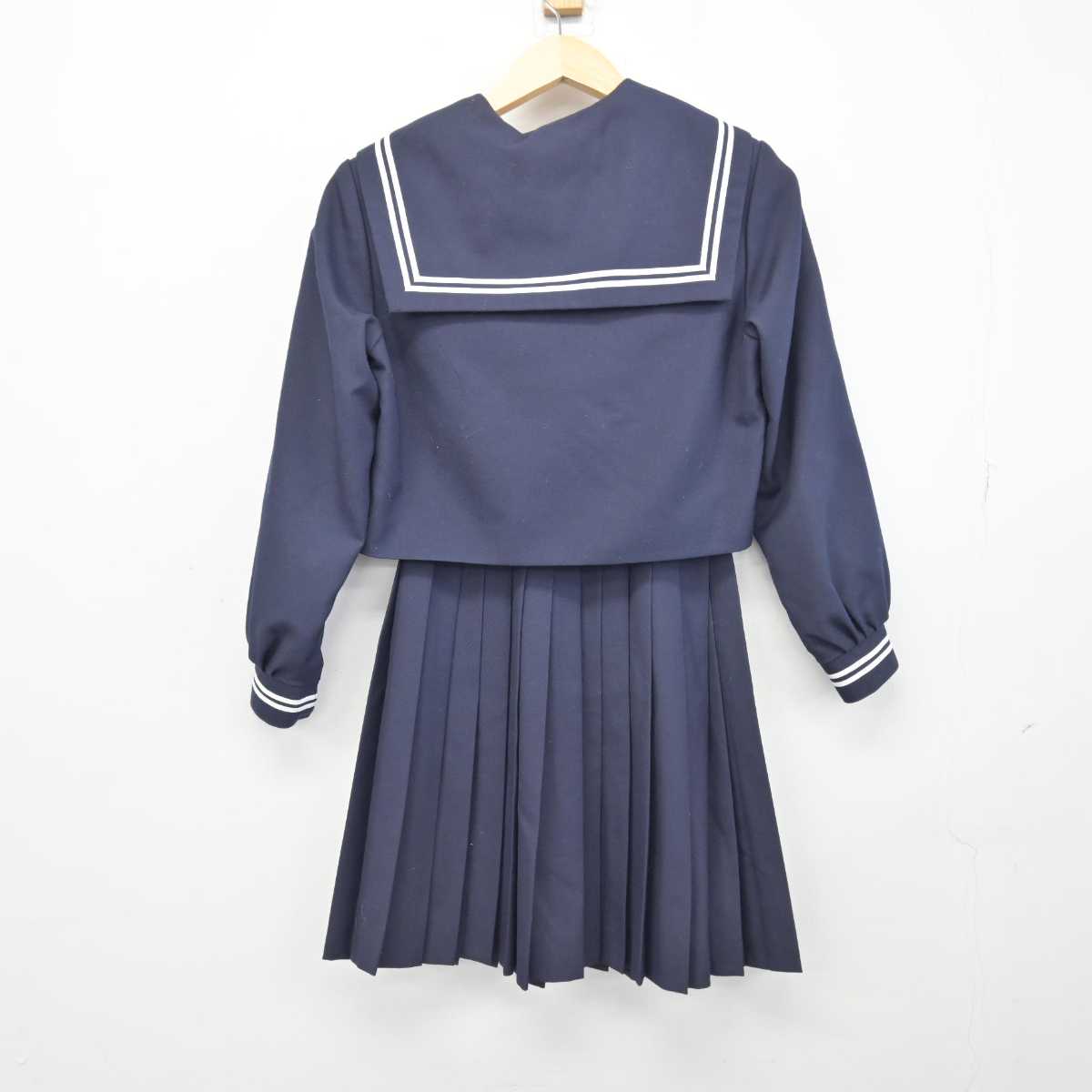 【中古】岐阜県 各務原市立那加中学校 女子制服 3点 (セーラー服・スカート) sf048037