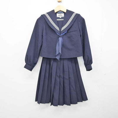 【中古】長崎県 大村市立郡中学校 女子制服 3点 (セーラー服・スカート) sf048048