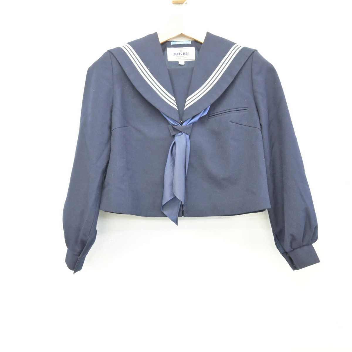 【中古】長崎県 大村市立郡中学校 女子制服 3点 (セーラー服・スカート) sf048048