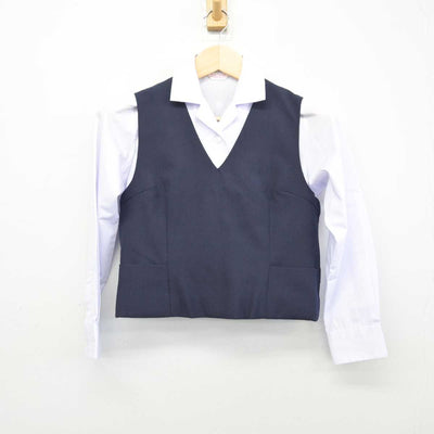 【中古】長崎県 大村市立郡中学校 女子制服 3点 (ベスト・シャツ) sf048051