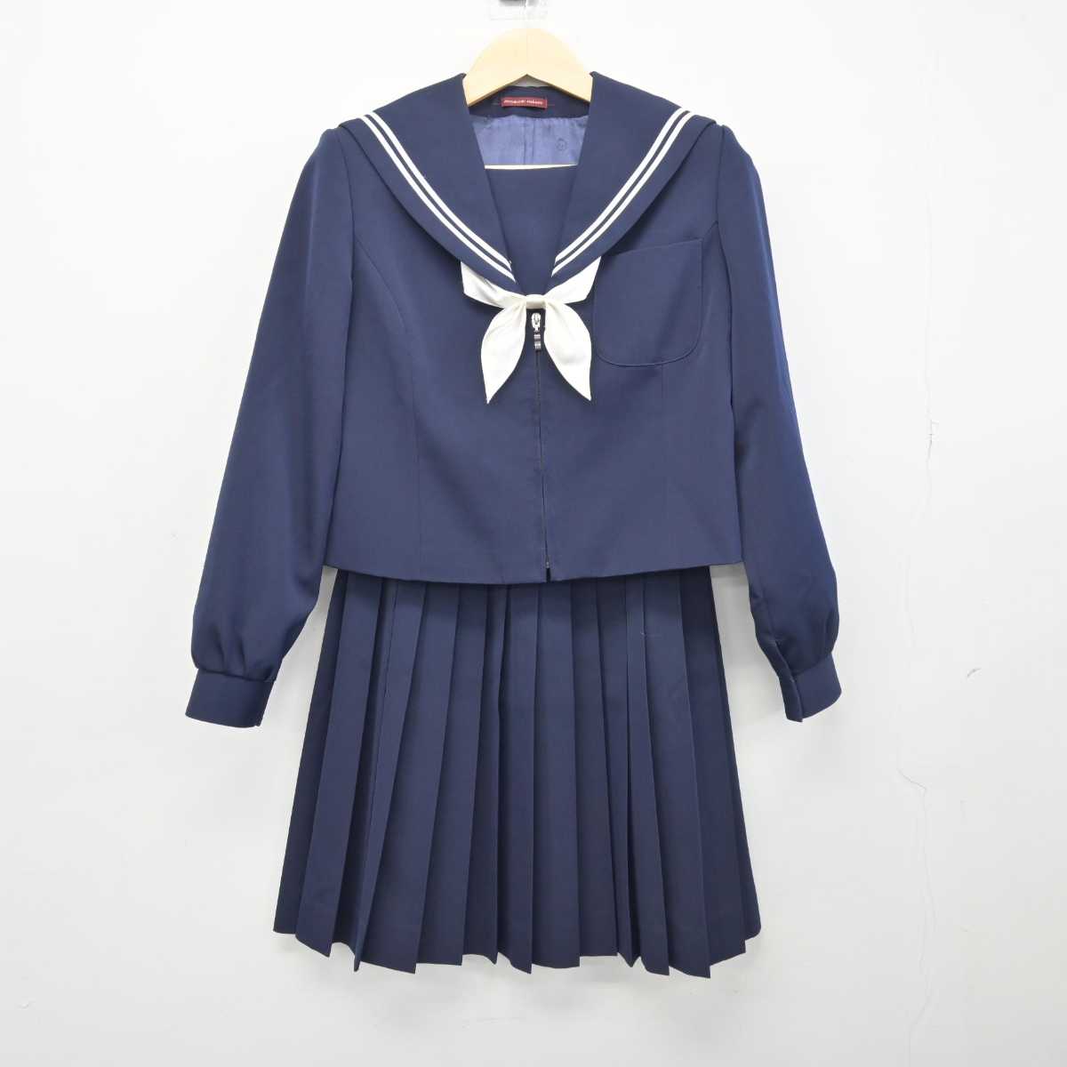 【中古】岐阜県 東可児中学校 女子制服 3点 (セーラー服・スカート) sf048058