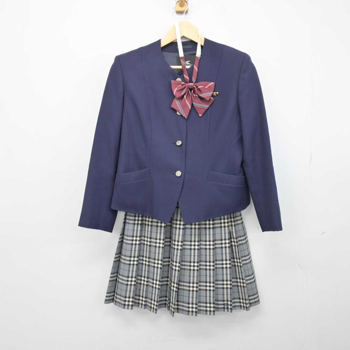 【中古】大阪府 大阪学院大学高等学校 女子制服 4点 (ブレザー・ニット・スカート) sf048066