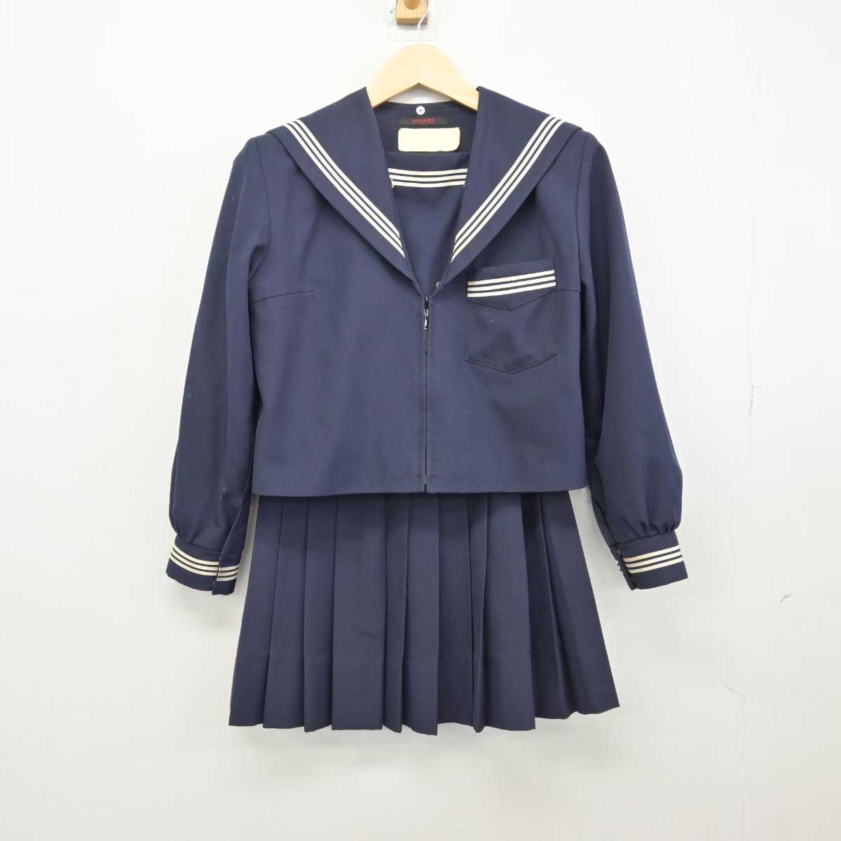 【中古】大阪府 茨木市立西中学校 女子制服 2点 (セーラー服・スカート) sf048067