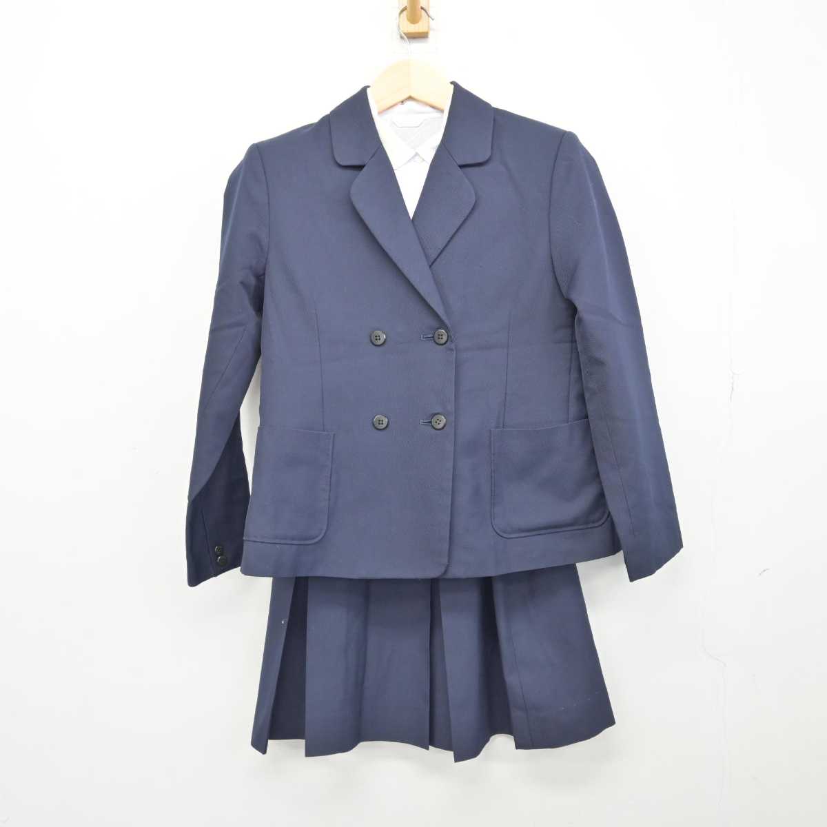 【中古】岡山県 岡山市立富山中学校 女子制服 3点 (ブレザー・シャツ・スカート) sf048070