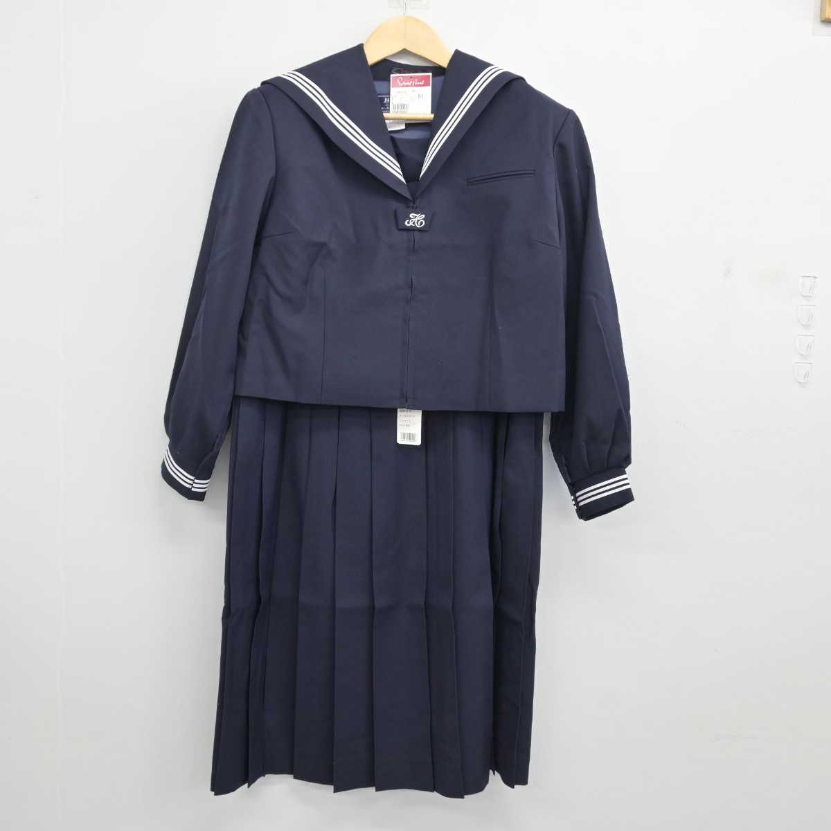 【中古】埼玉県 菖蒲中学校 女子制服 3点 (セーラー服・ジャンパースカート・その他アイテム) sf048081