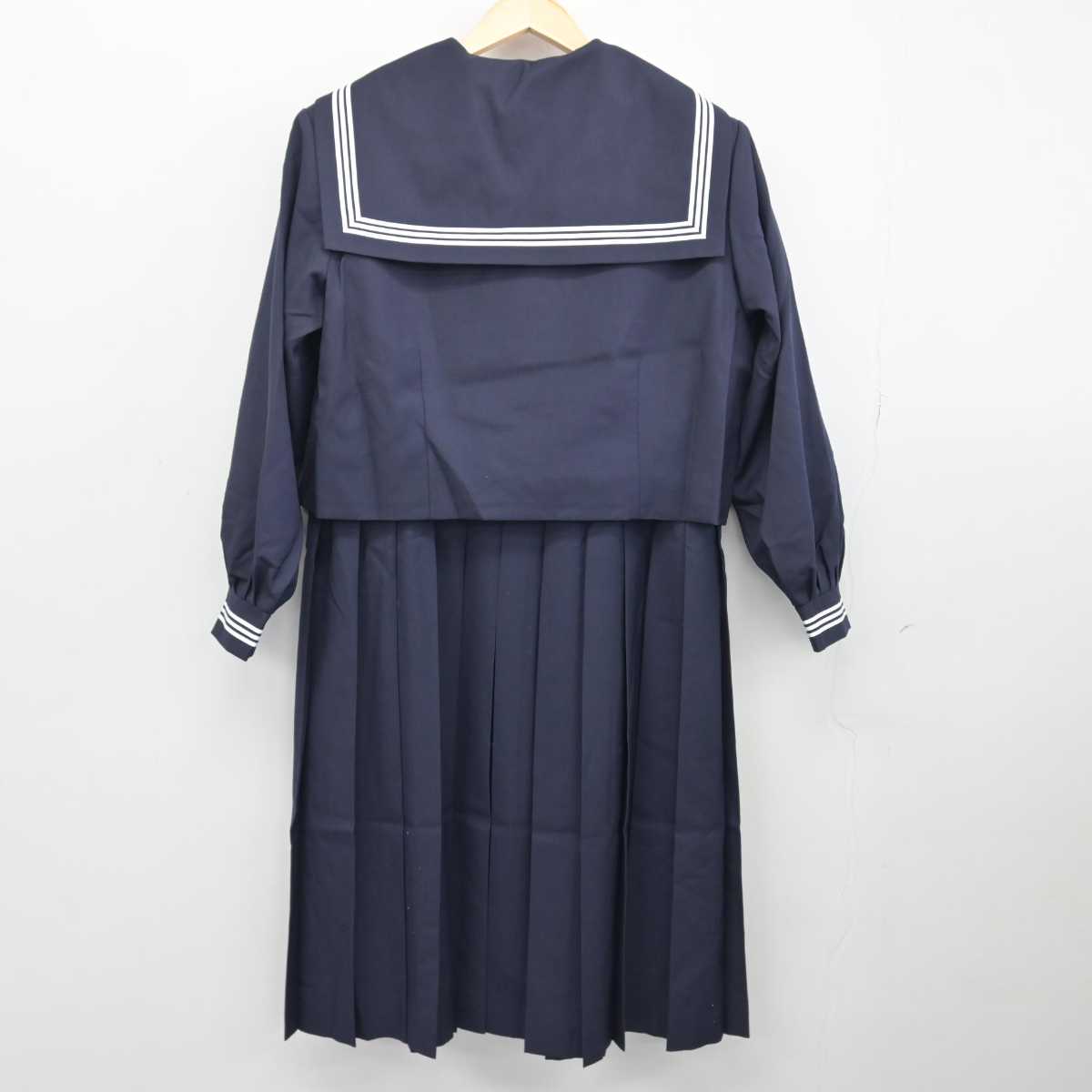 【中古】埼玉県 菖蒲中学校 女子制服 3点 (セーラー服・ジャンパースカート・その他アイテム) sf048082