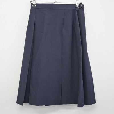 【中古】岡山県 富山中学校 女子制服 3点 (ニットベスト・シャツ・スカート) sf048099