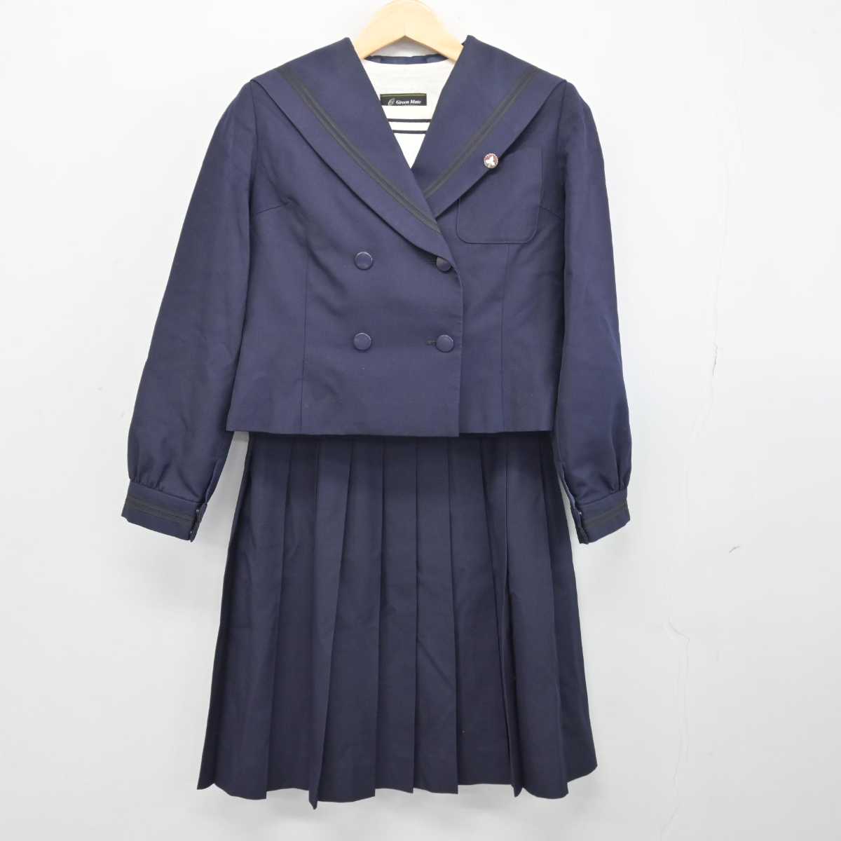 【中古】福島県 郡山商業高等学校 女子制服 3点 (セーラー服・シャツ・スカート) sf048104