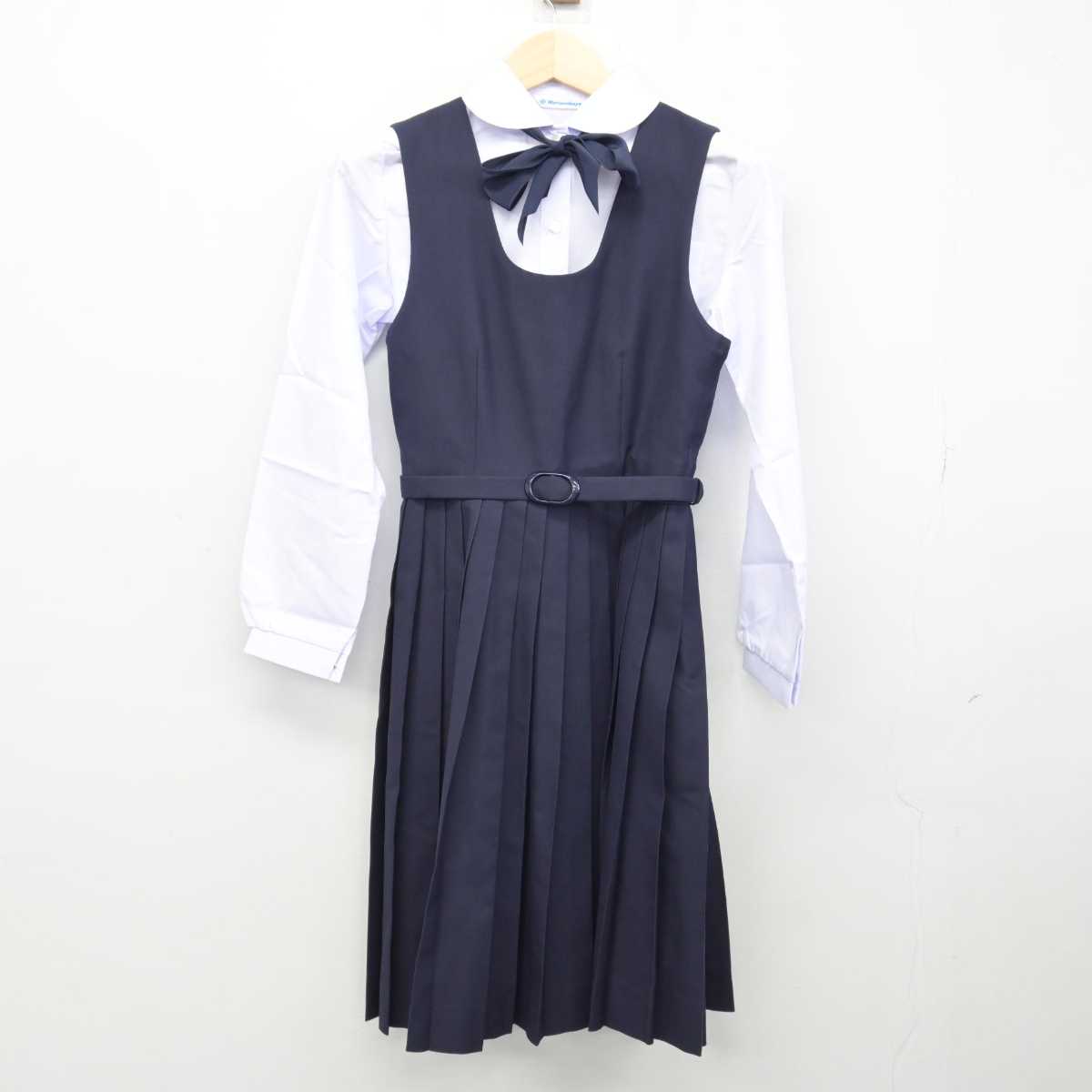 【中古】愛知県 椙山女学園高等学校 女子制服 4点 (ブレザー・シャツ・ジャンパースカート) sf048122