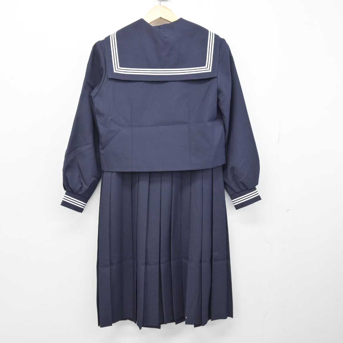 【中古】埼玉県 菖蒲中学校 女子制服 3点 (セーラー服・その他アイテム・ジャンパースカート) sf048136