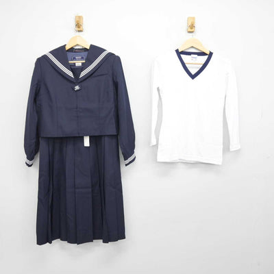 【中古】埼玉県 菖蒲中学校 女子制服 3点 (セーラー服・その他アイテム・ジャンパースカート) sf048141