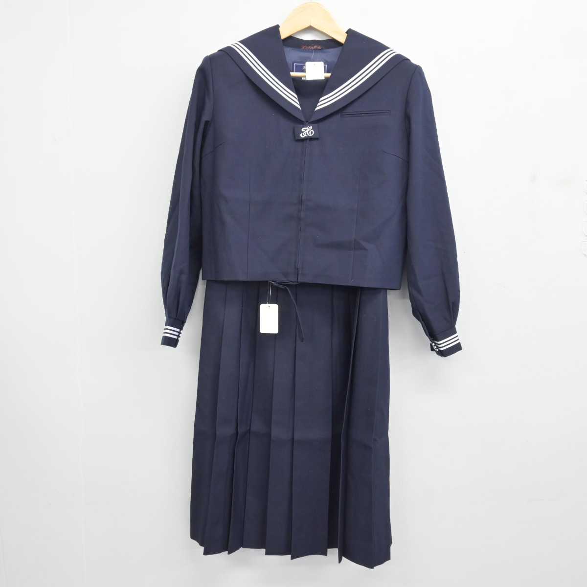 【中古】埼玉県 菖蒲中学校 女子制服 3点 (セーラー服・その他アイテム・ジャンパースカート) sf048142