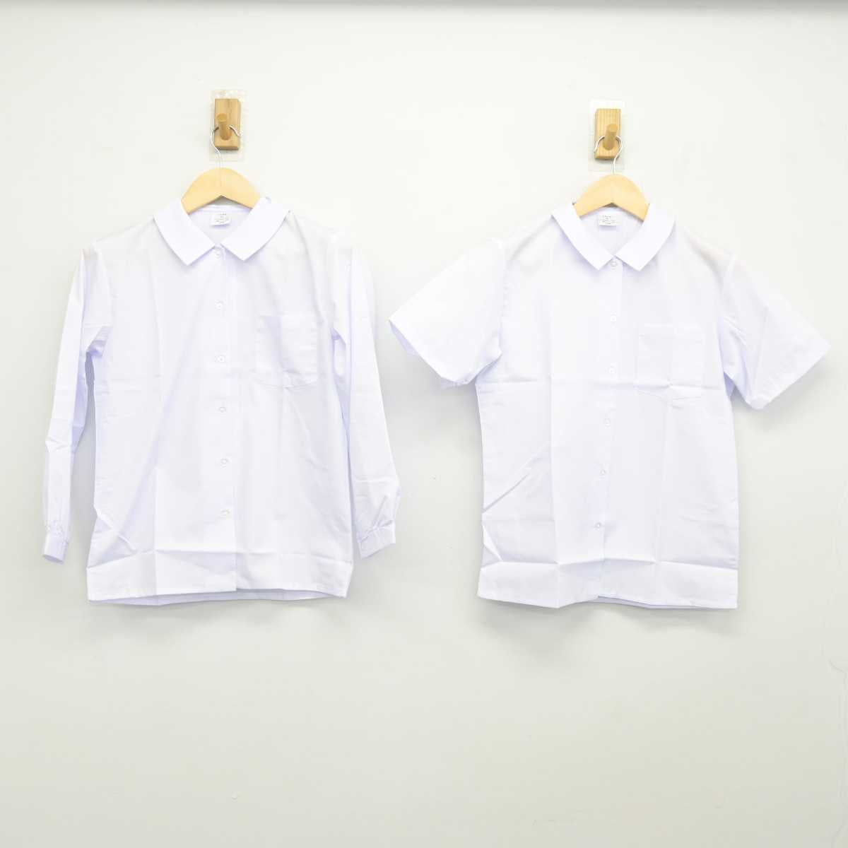 【中古】埼玉県 菖蒲中学校 女子制服 2点 (シャツ) sf048143