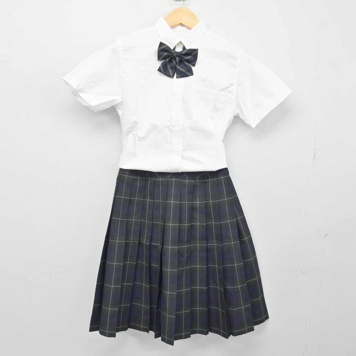 【中古】熊本県 玉名女子高等学校 女子制服 4点 (シャツ・スカート) sf048157