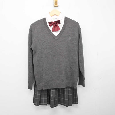 【中古】茨城県 大成女子高等学校 女子制服 6点 (ブレザー・ニット・シャツ・スカート) sf048162