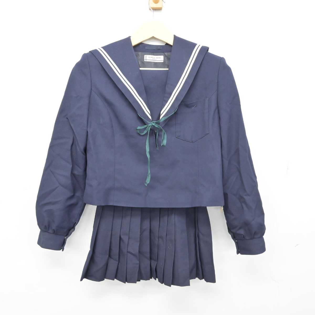 【中古】岐阜県 島中学校 女子制服 4点 (セーラー服・スカート・スカート) sf048179