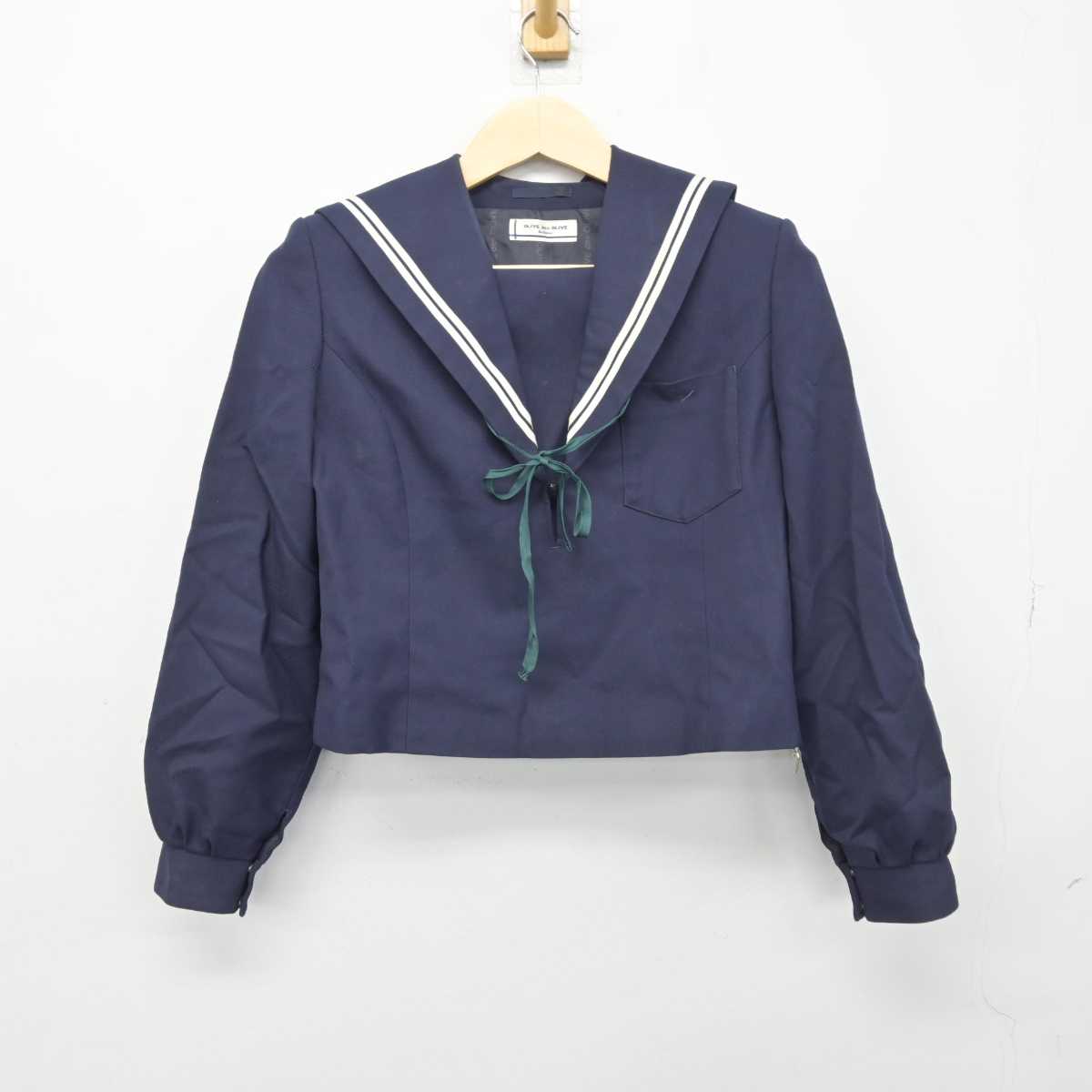 【中古】岐阜県 島中学校 女子制服 4点 (セーラー服・スカート・スカート) sf048179