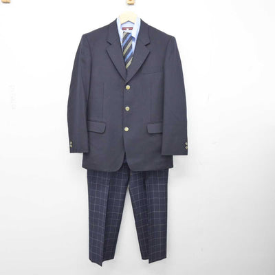 【中古】群馬県 高崎商科大学附属高等学校 男子制服 4点 (ブレザー・シャツ・ズボン) sf048192