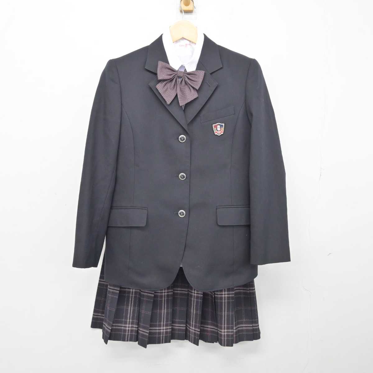 【中古】東京都 忠生中学校 女子制服 4点 (ブレザー・シャツ・スカート) sf048199