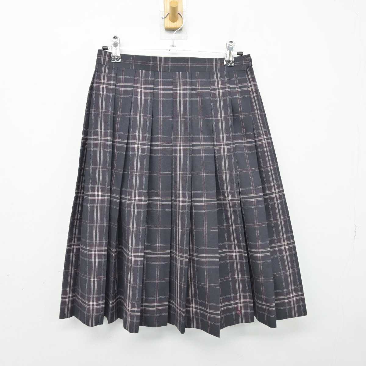 【中古】東京都 忠生中学校 女子制服 2点 (ニットベスト・スカート) sf048200