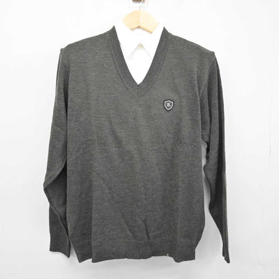 【中古】広島県 賀茂高等学校 男子制服 2点 (ニット・シャツ) sf048237