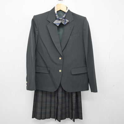 【中古】北海道 伏見中学校 女子制服 4点 (ブレザー・ベスト・スカート) sf048241