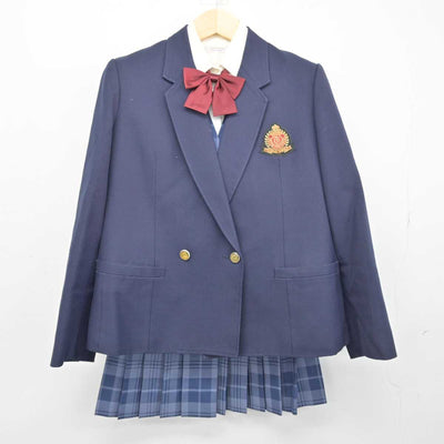 【中古】北海道 東海大学第四高等学校 女子制服 5点 (ブレザー・ベスト・シャツ・スカート) sf048242