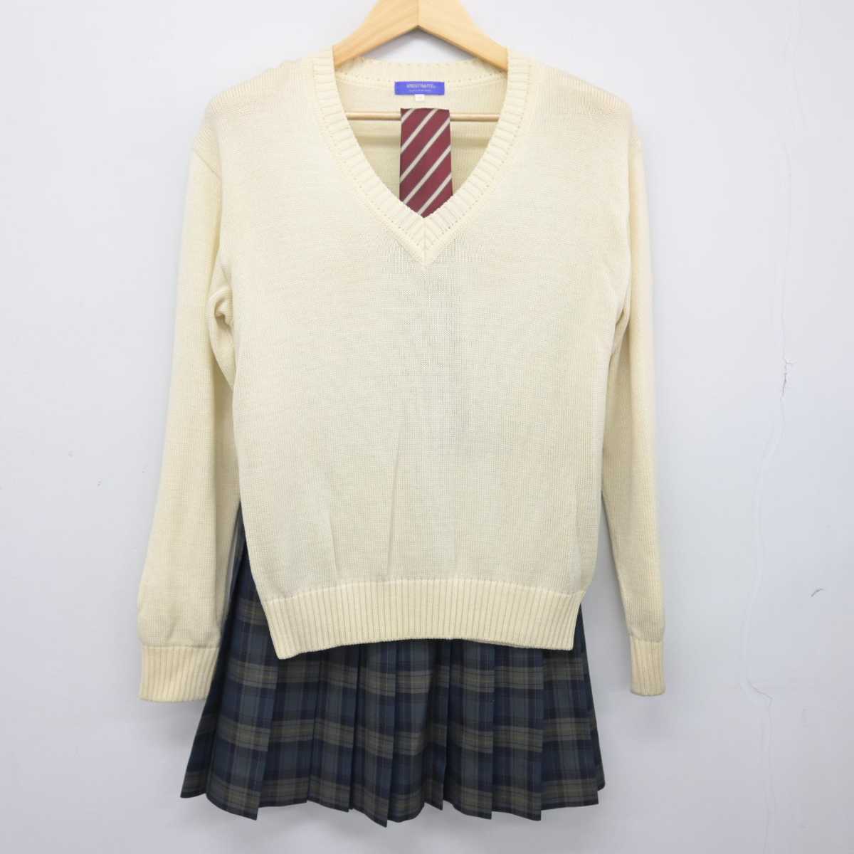 【中古】東京都 東海大学付属高輪台高等学校 女子制服 3点 (ニット・スカート) sf048244