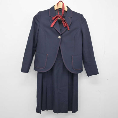 【中古】広島県 広島女学院中学高等学校 女子制服 3点 (ブレザー・ジャンパースカート) sf048246