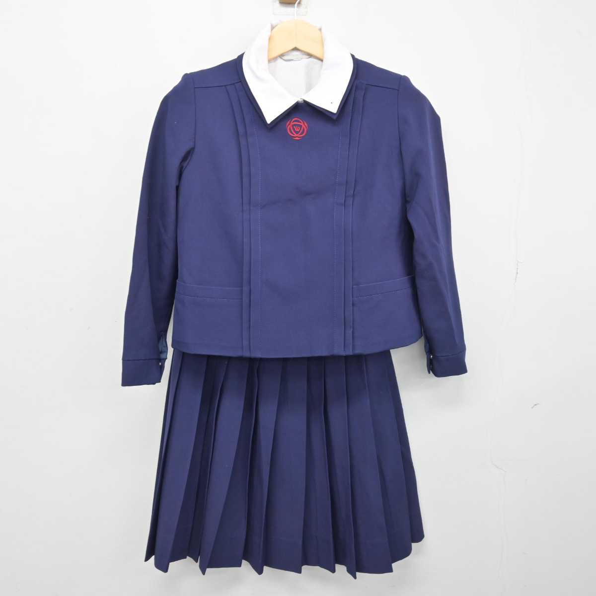 【中古】奈良県 育英西中学校 女子制服 3点 (ブレザー・シャツ・スカート) sf048251