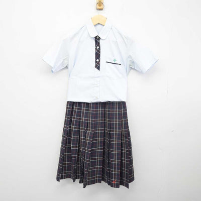 【中古】岐阜県 大垣日本大学高等学校 女子制服 2点 (シャツ・スカート) sf048279