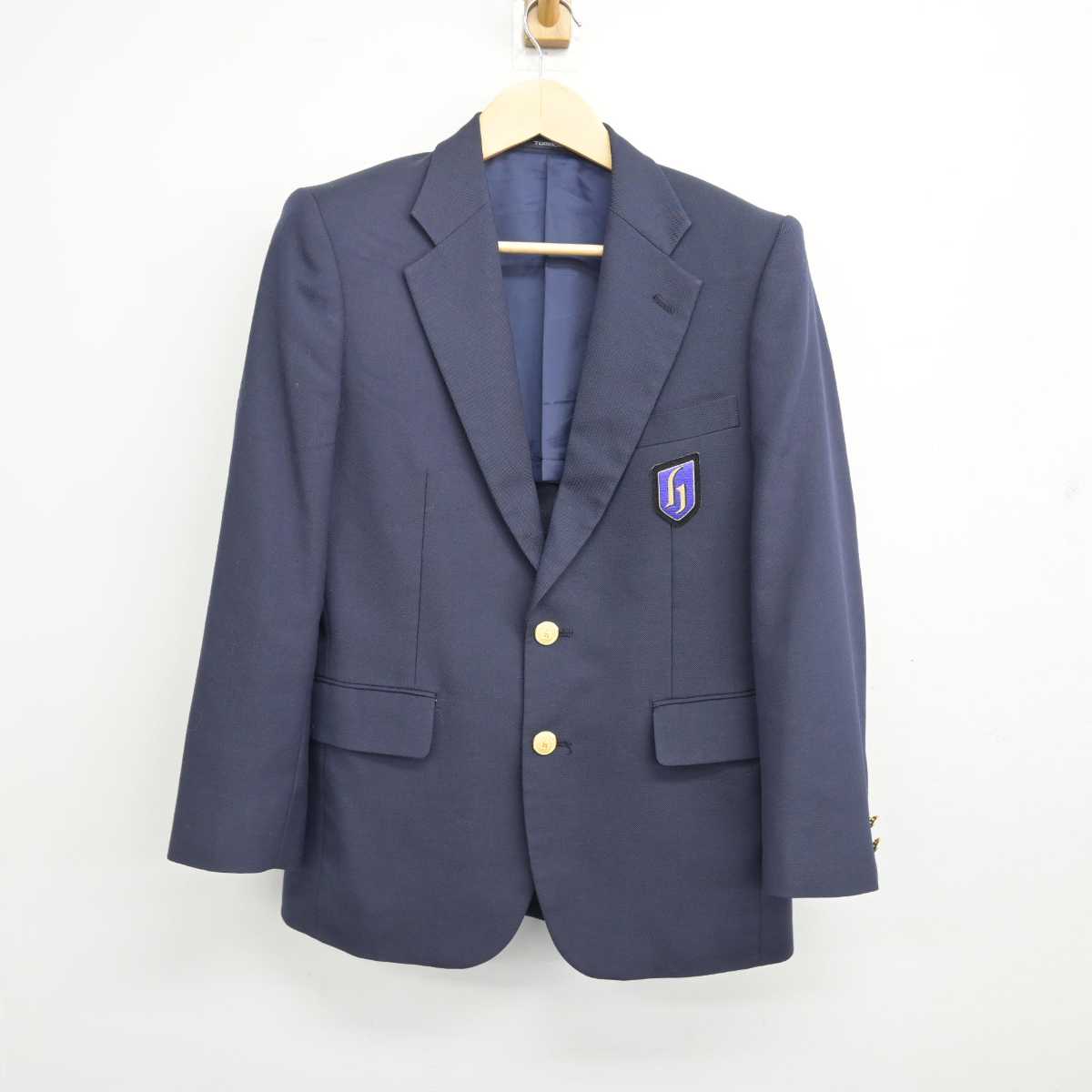 【中古】広島県 広島国際学院高等学校 男子制服 3点 (ブレザー・シャツ) sf048302