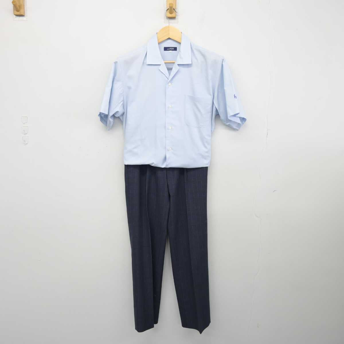 【中古】広島県 広島国際学院高等学校 男子制服 2点 (シャツ・ズボン) sf048303