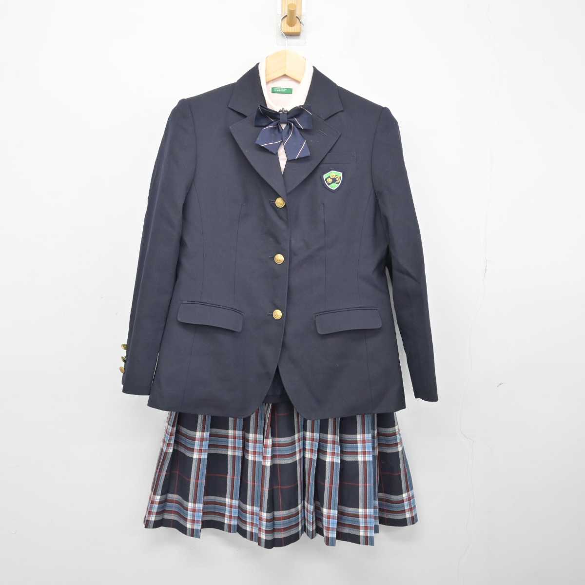 【中古】大阪府 四條畷学園中学校 女子制服 4点 (ブレザー・シャツ・スカート) sf048309